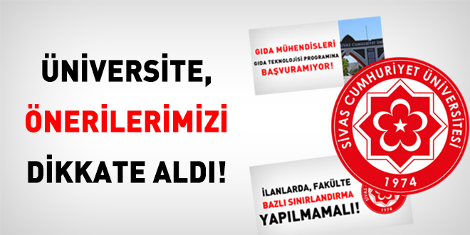 niversite, nerilerimizi dikkate ald!