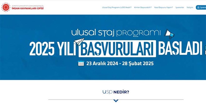 Ulusal staj programna 20 gnde rekor bavuru