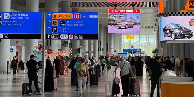 Havayolu yolcularnn yzde 53' stanbul'dan utu