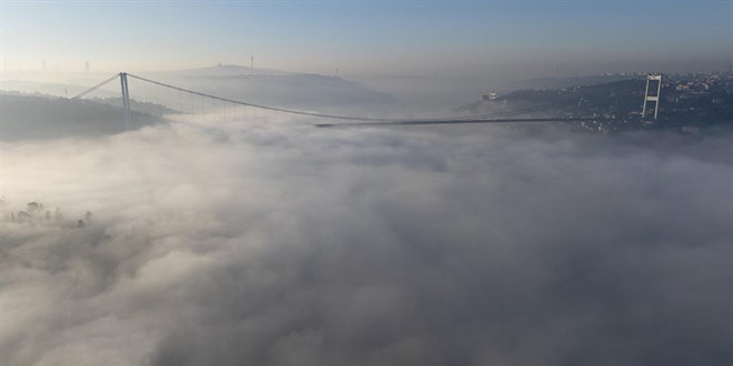 stanbul'da bir hafta boyunca sis, pus ve hava kirlilii grlecek