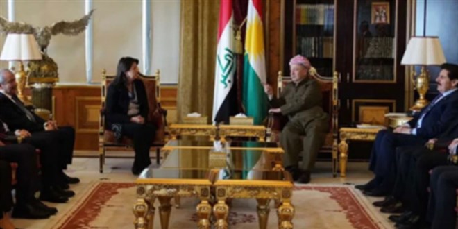 DEM Parti heyeti, KDP lideri Barzani ile grt