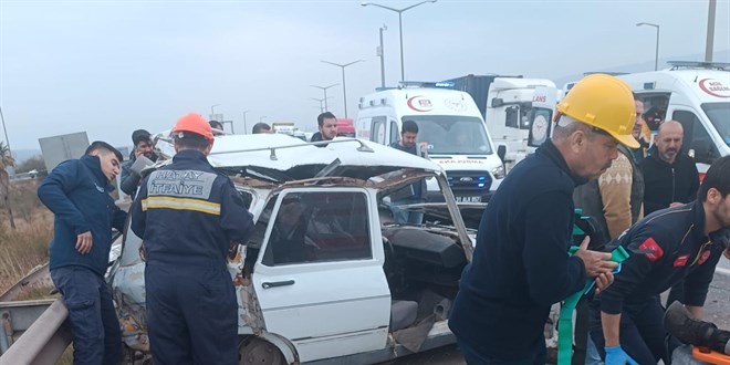 Hatay'da trla otomobilin arpmas sonucu 2 kii ld