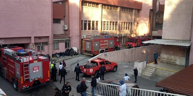 Aydn Devlet Hastanesi'nde yangn panii