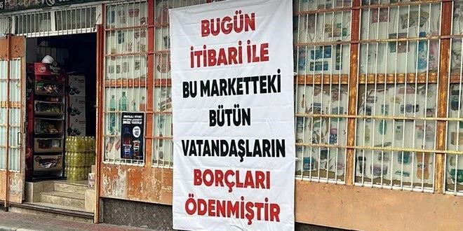 Hatay'da gizli hayrsever 800 kiinin market borcunu dedi