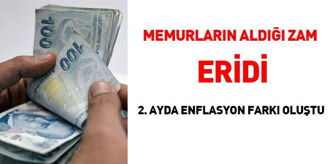 Memurlarn ald zam eridi... 2. ayda enflasyon fark olutu