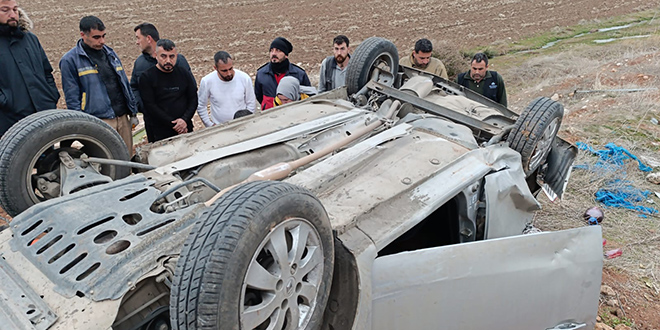 Adyaman'da otomobilin arampole devrildii kazada 1 kii ld