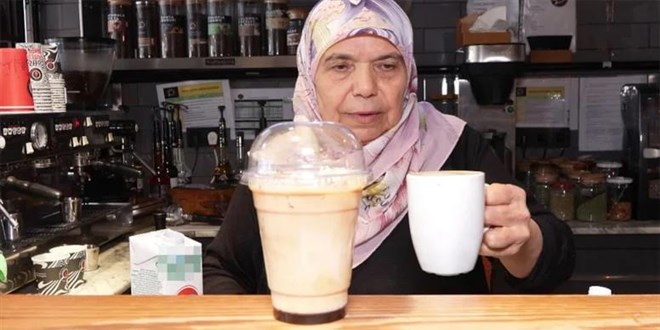 'Barista Teyze' sosyal medya gndem oldu