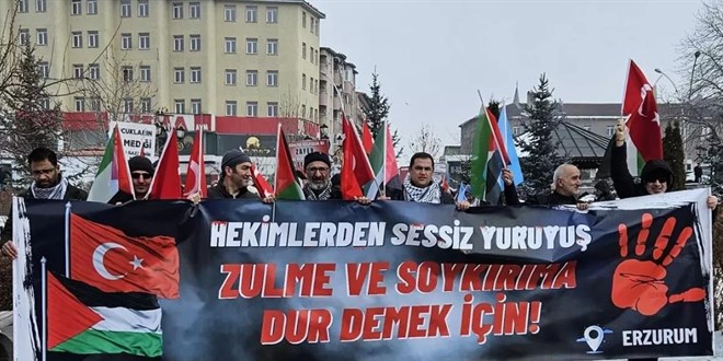 Erzurum'da Salklardan Gazze'ye Destek Yry