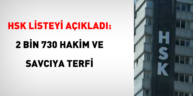 Yükselme Süresi Dolan Hakim ve Savcıların Listesi Yayımlandı