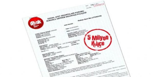 Zorunlu deprem sigortal konut says 5 milyona ulat