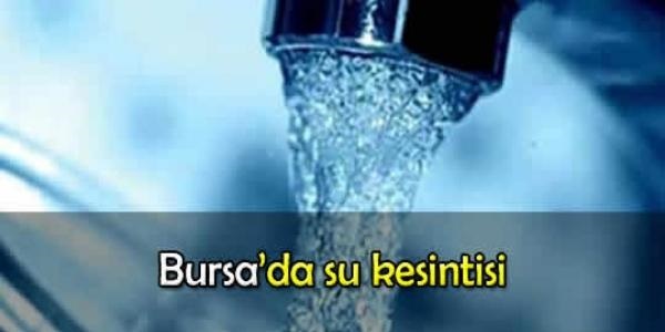 Bursa'da su kesintisi