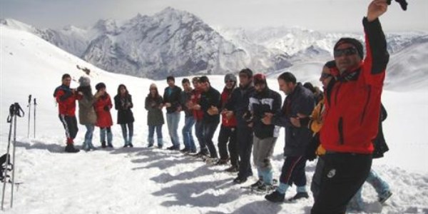 Hakkari'de 2 bin 700 rakmda kar trekkingi