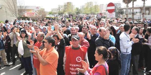 niversite hastanesinde taeron protestosu