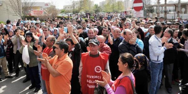 niversite hastanesinde taeron protestosu