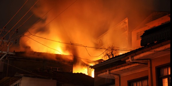 Kastamonu'da inaatta yangn