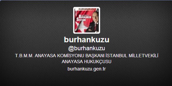 Burhan Kuzu Twitter'dan yeni Anayasa nerilerini alacak