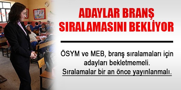 retmen bran sralamalar bir an nce yaynlanmal