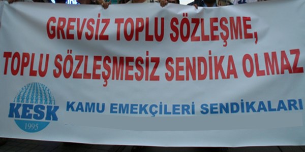 KESK'in 'toplu szleme' yrynde polis mdahalesi