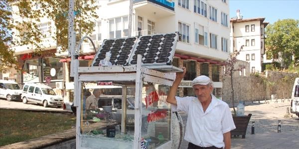 Nostalji pamuk ekerini, gne paneli ile yapyor