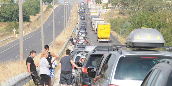 Kapkule'de ara kuyruu 12 kilometre