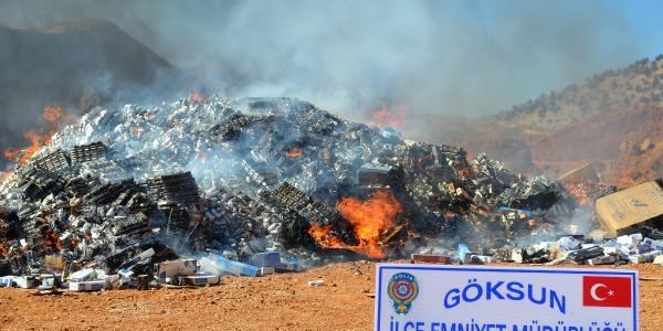 2 milyon liralk kaak sigara imha edildi