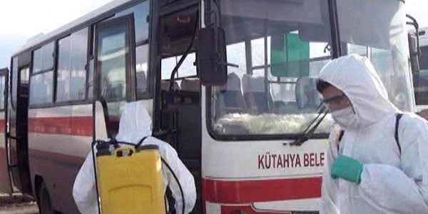 Ktahya'da halk otobsleri, bulac hastalklara kar dezenfekte edildi