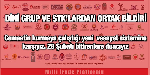 97 STK'dan, cemaatin tavrna kar ortak bildiri