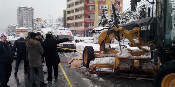 Kar temizleme almalarnda grlmez kaza