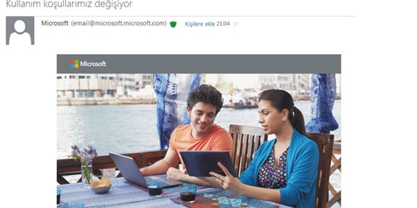 Microsoft kullanm koullarn deitiriyor