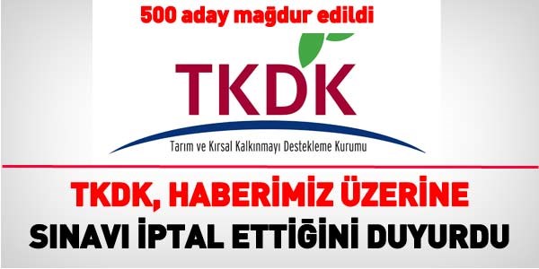 TKDK, snav iptal ettiini duyurdu