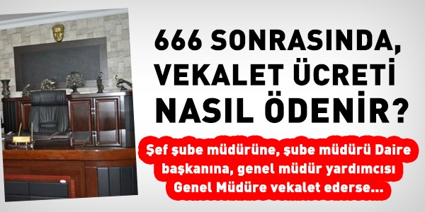 Müdürlük vekalet ücreti 2020