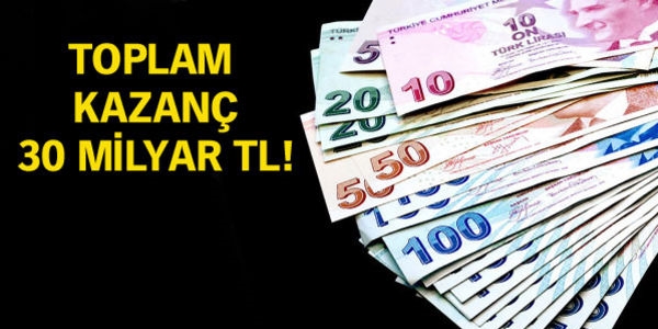 Dolarn ykselii vatandaa 30 milyar lira getirdi