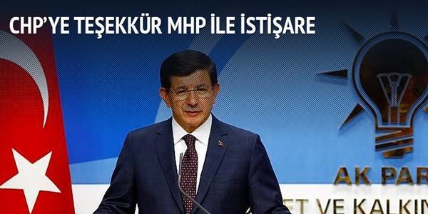 CHP'ye teekkr MHP ile istiare