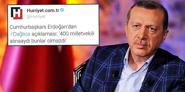 Erdoan: 400 vekil haberi adiliktir