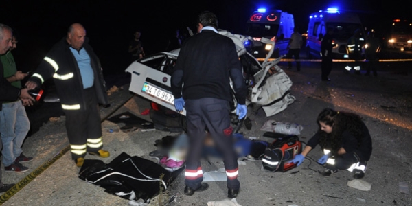 Tekirda'da trafik kazas: 4 l, 4 yaral