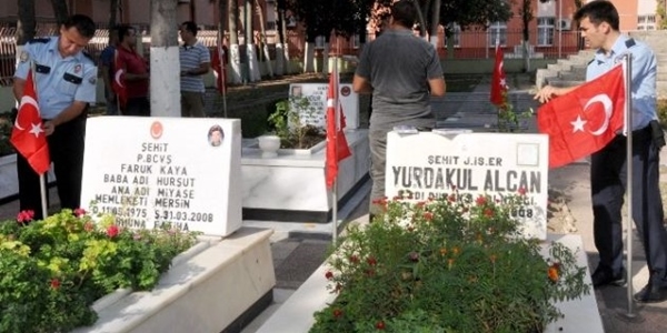 Mersin'de ehitlikteki bayraklar sktler