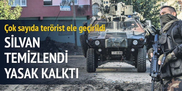 Silvan temizlendi yasak kalkt