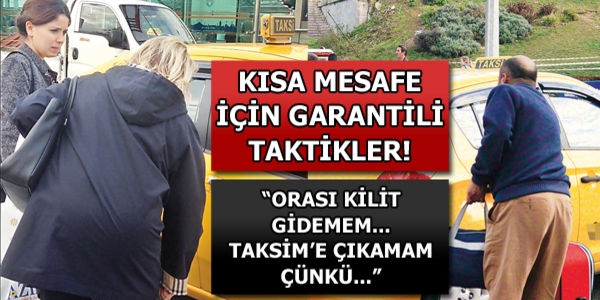 Taksicilerin ksa mesafe ile imtihan