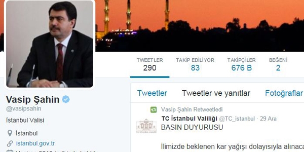 rencilerden Twitter'dan Vali ahin'e kar tatili basks