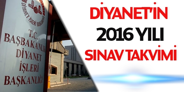 Diyanet'in 2016 yl snav takvimi
