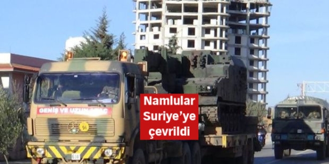 Suriye snrndaki Kilis'e tank sevk edildi