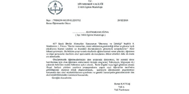 Diyarbakr'da okullara 'blc propaganda' uyars