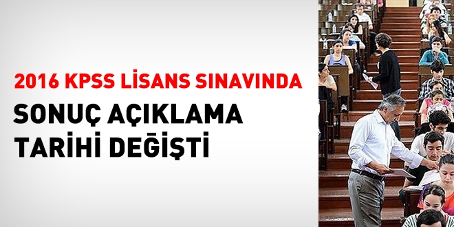 2016 KPSS Lisans snavnn aklanma tarihi deiti