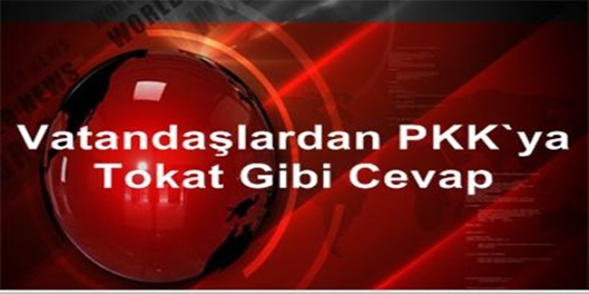 Vatandalardan PKK'ya tokat gibi cevap