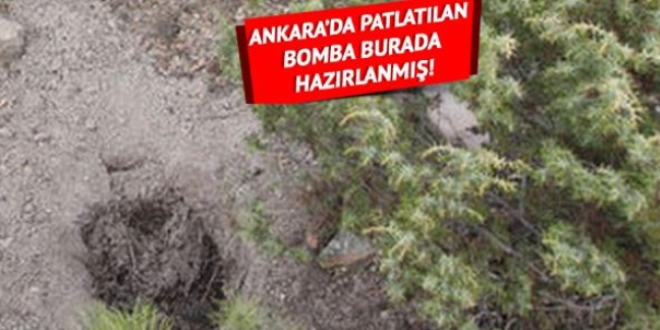 Ankara'da patlatlan bomba amldere'de hazrland