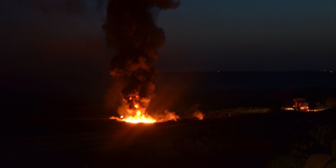 anlurfa'da petrol boru hattnda yangn kt