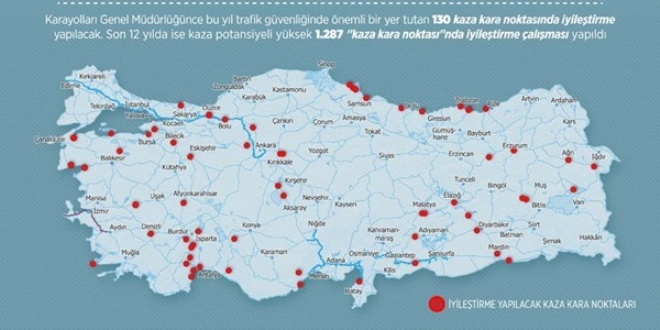 Yollarda 'kaza kara nokta' mesaisi