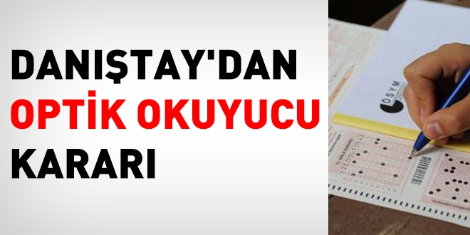 Dantay'dan optik okuyucu karar