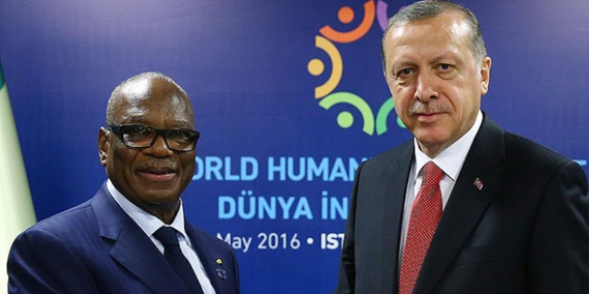 Erdoan Mali Cumhurbakan Keita ile grt