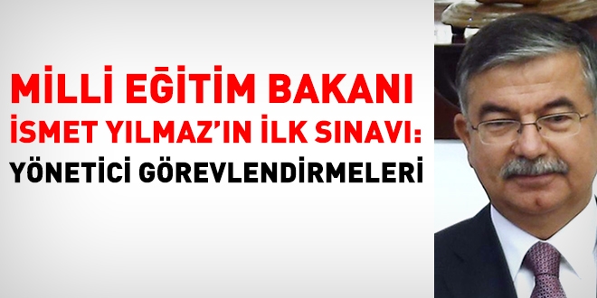 Milli Eitim Bakan smet Ylmaz'n ilk snav